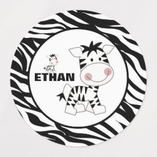 Cute Zebras Kids' Labels