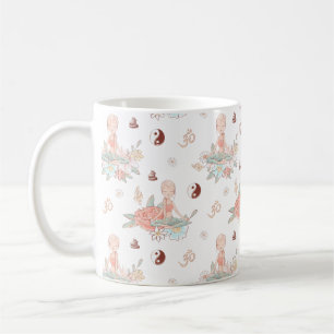 Cute Zen Yoga Meditation Lotus Namaste Coffee Mug