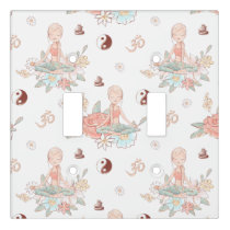 Cute Zen Yoga Meditation Lotus Namaste Pastel Light Switch Cover