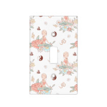 Cute Zen Yoga Meditation Lotus Namaste Pastel Light Switch Cover