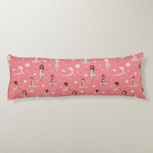 Cute Zen Yoga Meditation Pink Girly Namaste Body Pillow
