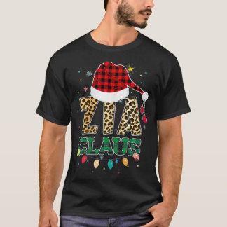 Cute Zia Claus Santa Hat Aunt Claus Fun Buffalo Le T-Shirt