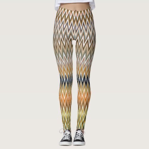 CUTE Zigzag Multicolor Pattern Leggings