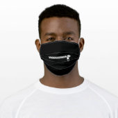 Cute zipper mouth adult cloth face mask (Worn)