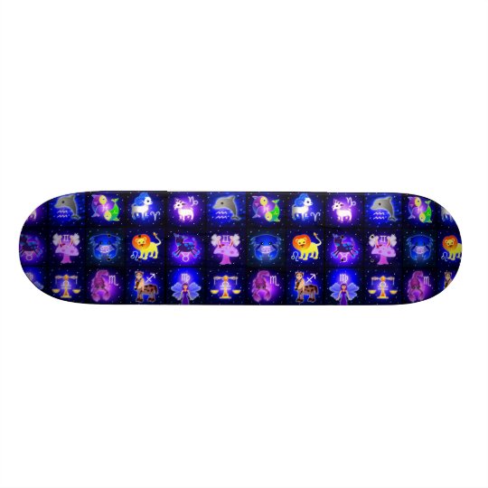 Cute Zodiac Characters Skateboard