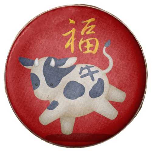 Cute Zodiac Ox Fortune Chinese New Year Lucky Chocolate Covered Oreo