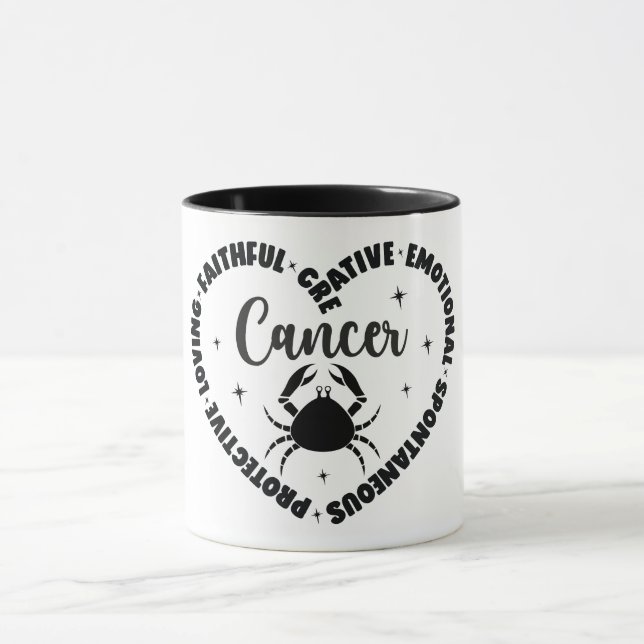 Cute Zodiac Sign Characteristics/Cancer Mug (Center)