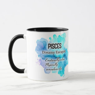 Cute Zodiac Sign Traits/ Pisces Wrap Mug