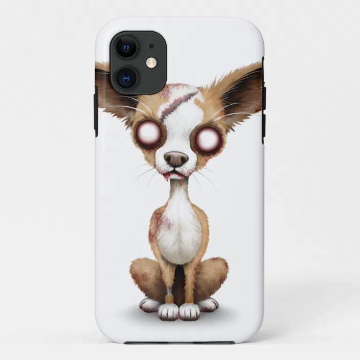 Cute Zombie Chihuahua Puppy Dog White Case Mate Iphone Case Zazzle Com