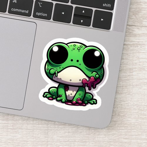 Cute Zombie Frog Sticker