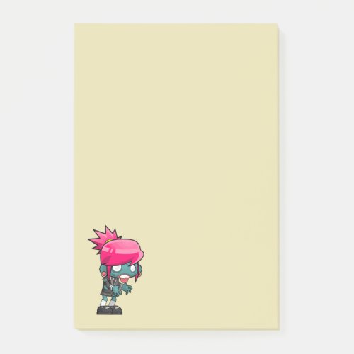 Cute Zombie Girl Illustration Post_it Notes