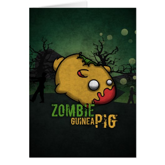 Cute Zombie Guinea Pig Cards (Front)