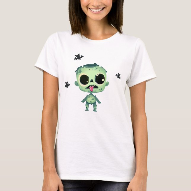 Cute Zombie Halloween T-Shirt (Front)