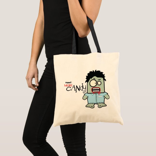Cute Zombie Halloween Trick or Treat Bag (Front (Product))