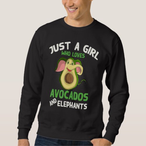 Cute Zoo Animal Just A Girl Who Loves Avocados And Sweatshirt