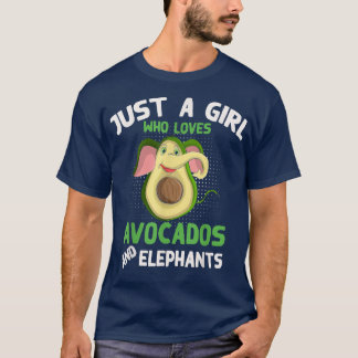 Cute Zoo Animal Just A Girl Who Loves Avocados And T-Shirt