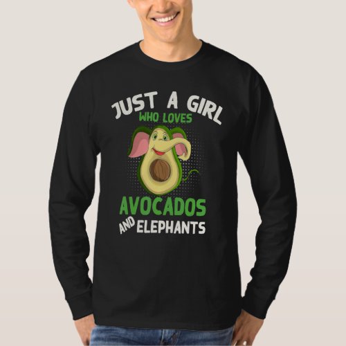 Cute Zoo Animal Just A Girl Who Loves Avocados And T_Shirt