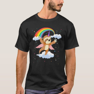 Cute Zoo Animal Lover Rainbow Slothicorn Unicorn S T-Shirt
