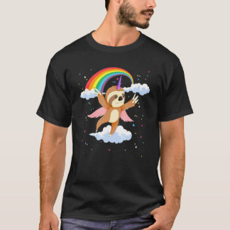 Cute Zoo Animal Lover Rainbow Slothicorn Unicorn S T-Shirt