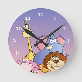 Cute Zoo Animals Clocks