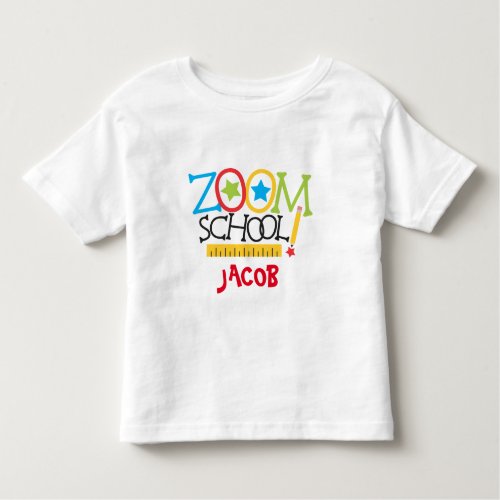 Cute Zoom School Homeschool Quarantine Kids Toddler T_shirt