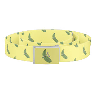Cute zucchini happy cartoon illustration belt