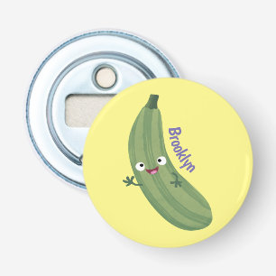 Cute zucchini happy cartoon illustration bottle opener