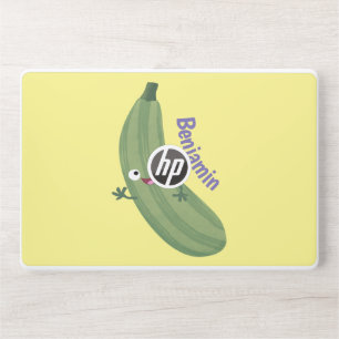 Cute zucchini happy cartoon illustration HP laptop skin