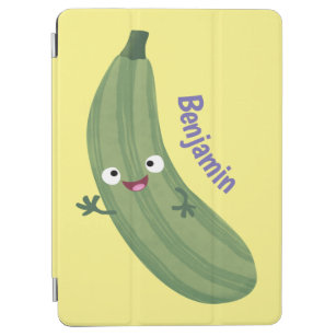 Cute zucchini happy cartoon illustration iPad air cover