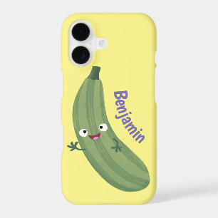 Cute zucchini happy cartoon illustration iPhone 17 case