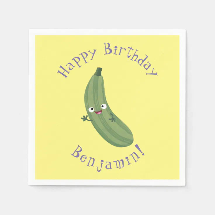 Cute zucchini happy cartoon illustration napkins | Zazzle Cute zucchini happy cartoon illustration napkins | Zazzle