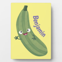 Cute zucchini happy cartoon illustration