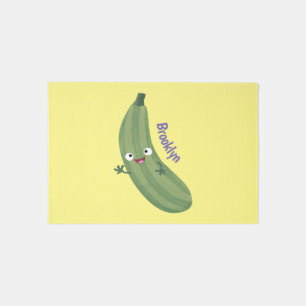 Cute zucchini happy cartoon illustration rug