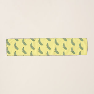 Cute zucchini happy cartoon illustration scarf