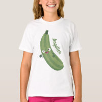 Cute zucchini happy cartoon illustration