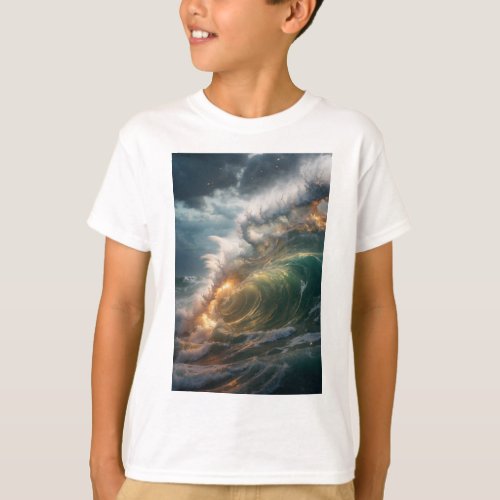 Cuteboy Tshirt Like Natural and Sea wave Designing