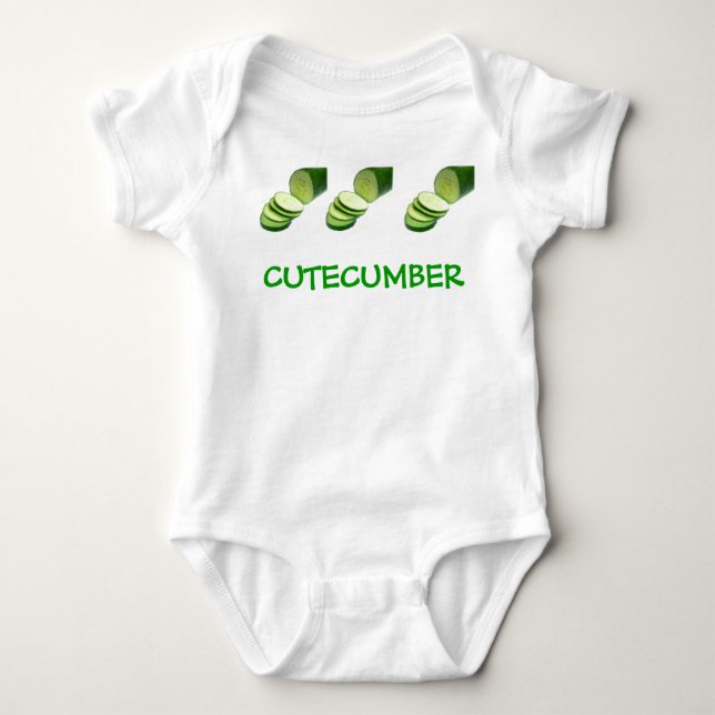 CUTECUMBER CUCUMBER BABY BABY BODYSUIT (Front)