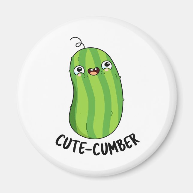Cutecumber Funny Cucumber Pun Magnet (Front)