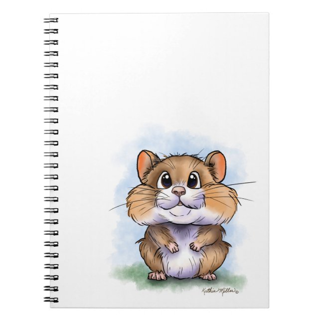 CuteFluffy Hamster Cartoon Notebook (Front)