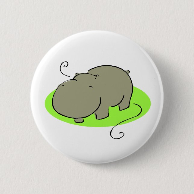 CuteHippoPin Button (Front)