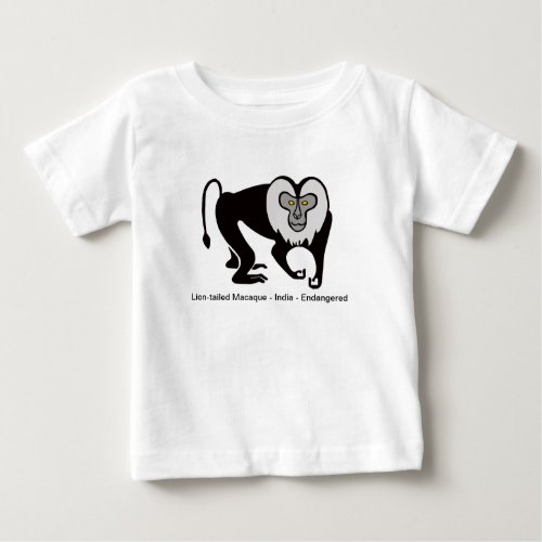 CuteLion_tailed MACAQUE_ Animal lover _ Nature Baby T_Shirt