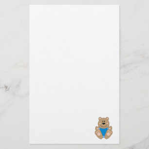 Cutelyn Baby Boy Bear Stationery