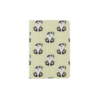 Cutelyn Black Spotted Cat Passport Holder