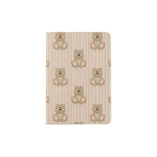 Cutelyn Brown Bear Passport Holder