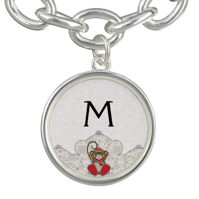Cutelyn Sock Monkey Charm Bracelet (Design)