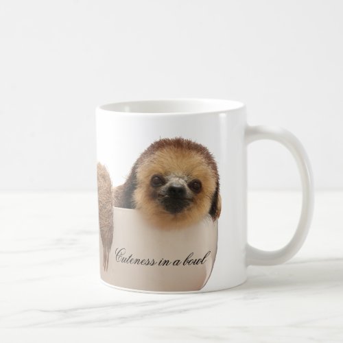 Cuteness in a Bowl Sloth Mug