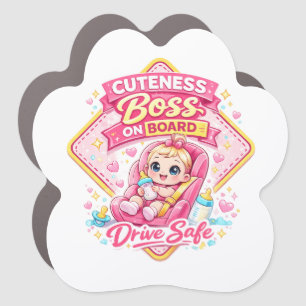 Cuteness On Board – Cute Baby Car Window Sticker Magnet