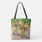 Cuteness on Parade: Canada Goose Goslings Tote Bag (Back)