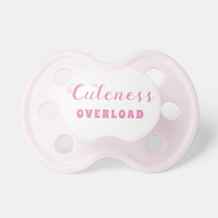 Cuteness Overload Cute Pink Baby Girl Pacifier