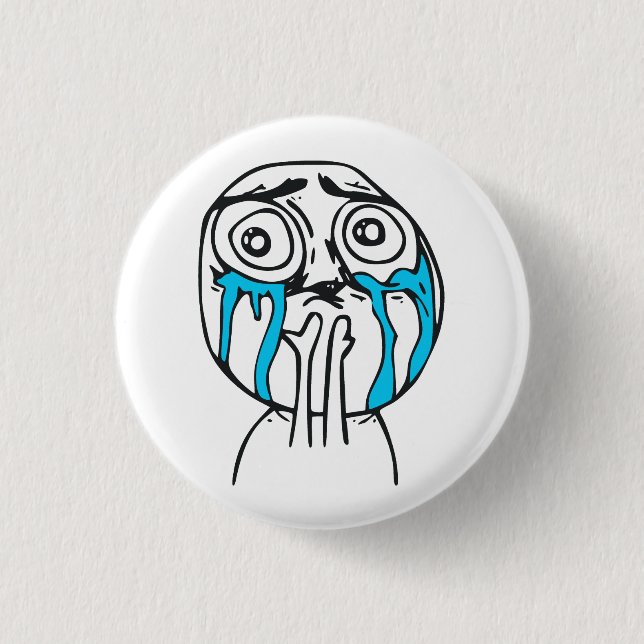 Cuteness Overload Cute Rage Face Meme Pinback Button (Front)